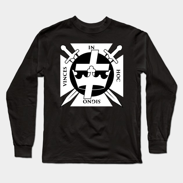 In Hoc Signo Vinces | Knights Templar Crusader Seal Long Sleeve T-Shirt by MeatMan